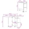 Dining Table Set 2 pcs 140 x 80 x 77 cm Engineered Wood Smoked Oak Finish