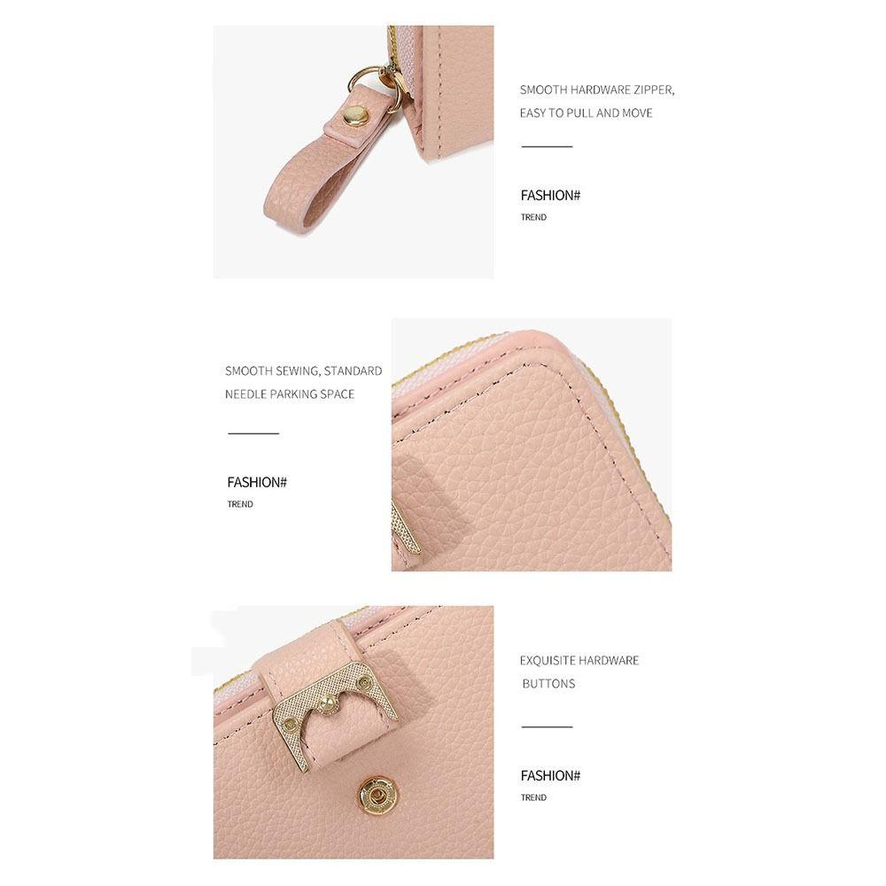 Solid  Color Female Coin  Purse PU Leather Slot Card Bag Portable Women Short  Wallets  Female