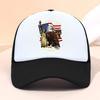 Th Anniversary Trucker Cap for USA Independence Day  Featuring a Graphic of The Statue of Liberty And Eagle Flag Perfect