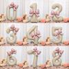 40-inch Cream White Matte Number Balloons - Birthday Party Decorations