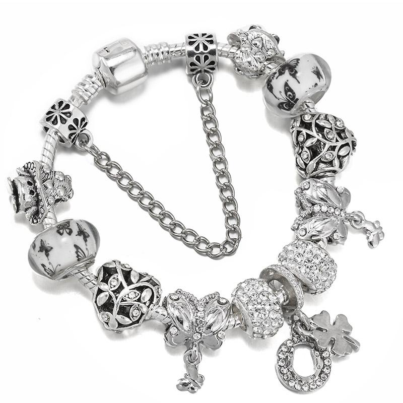 1/16cm 21cm Luxury Cutterfly Snake Chain Bracelet DIY Jewelry Gift For Women Men 41 Styles Trendy Fashion