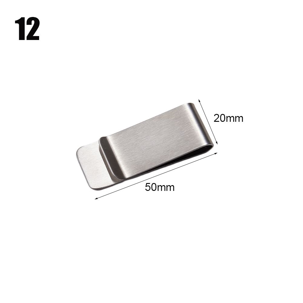 School Office Supply Stainless Steel Handmade Leather Brass Clips Stainless Steel Pen Holder Clip Journal Notebook Paper Folder