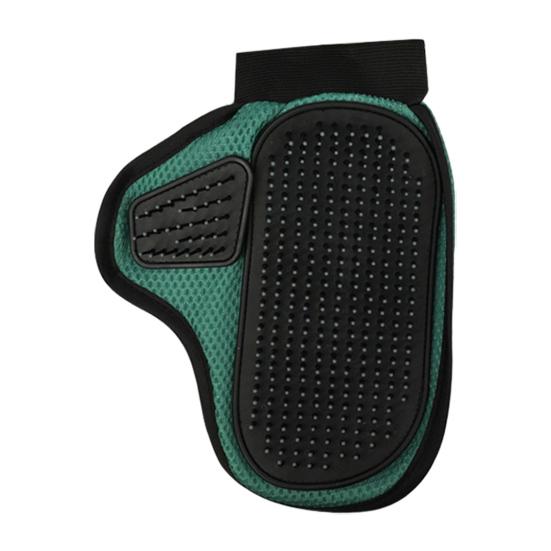 Pet Cleaning Gloves with Wrist Strap Double-Sided Pet Grooming Gloves зелёный