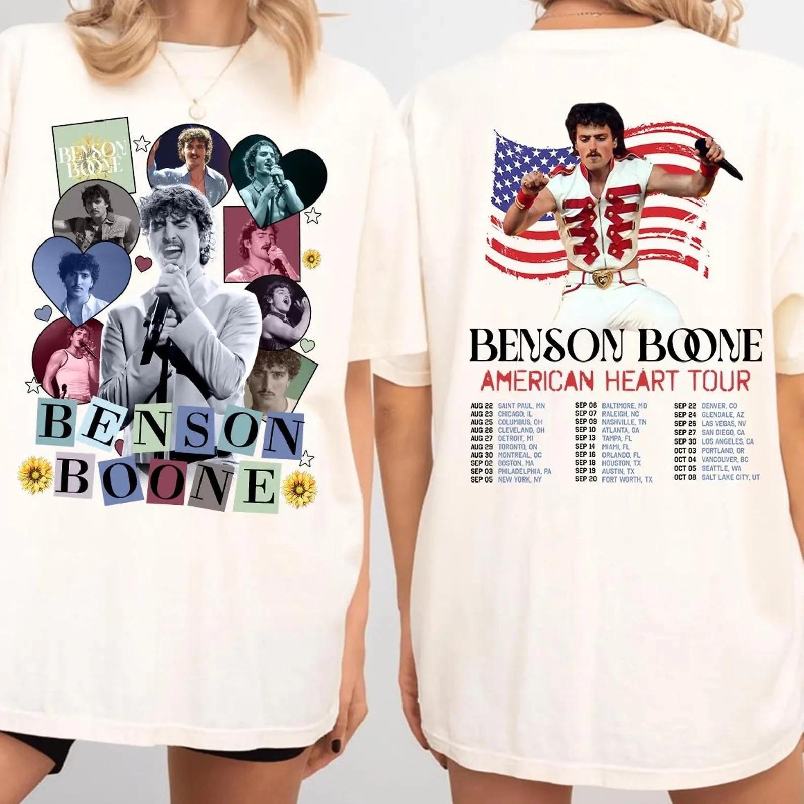 Benson Boone American Heart Tour Vintage Concert Tee 2026 Boone T-Shirt XXXXL