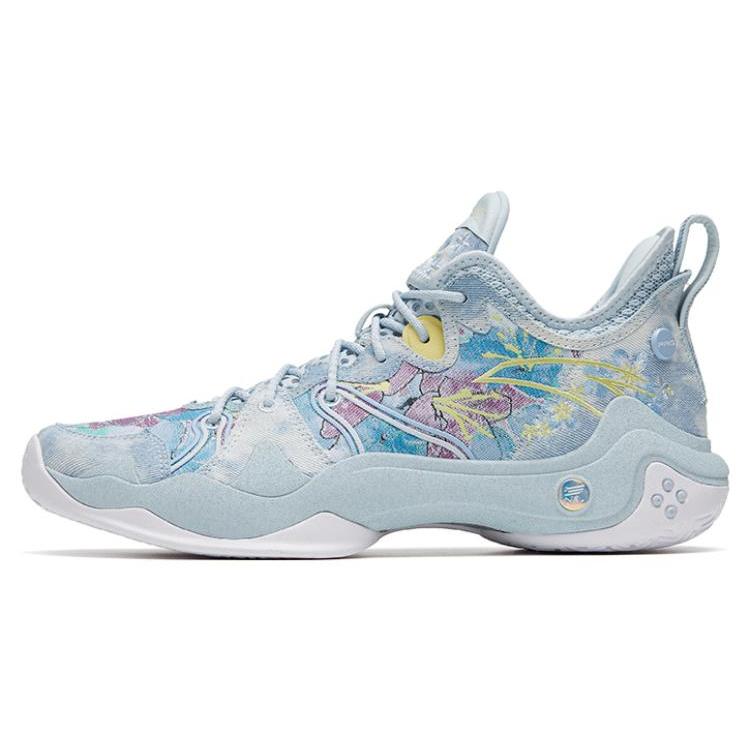 New Anta Berserk 4 Pro 520 Cushioning Anti Slip And Wear Resistant Mid Top Basketball Shoes Blue 112321111-2