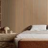 Wood Slat Acoustic Panels 23.6 X 47.2 Inch for Modern Wall Decor Light Oak