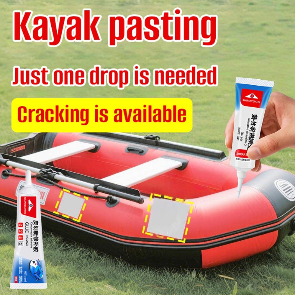 Adesivo in PVC da 30ML per Barca Gonfiabile, Colla per Kayak, Colla Speciale per Barche Gonfiabili, Colla per Riparazione Letto Gonfiabile e Anello da Nuoto