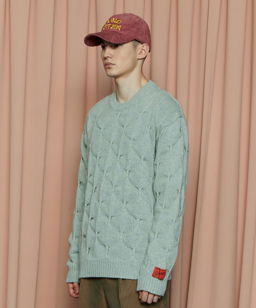 UNALLOYED Embossed Clover Knit / Mint