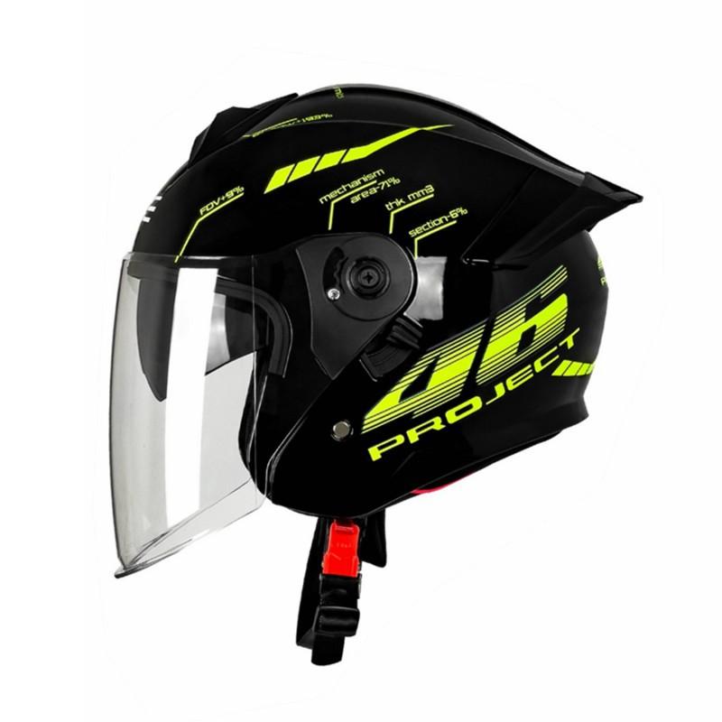 Delivery: Motorcycle Helmet Half Men Women Double Lenses Covered Three-quarters