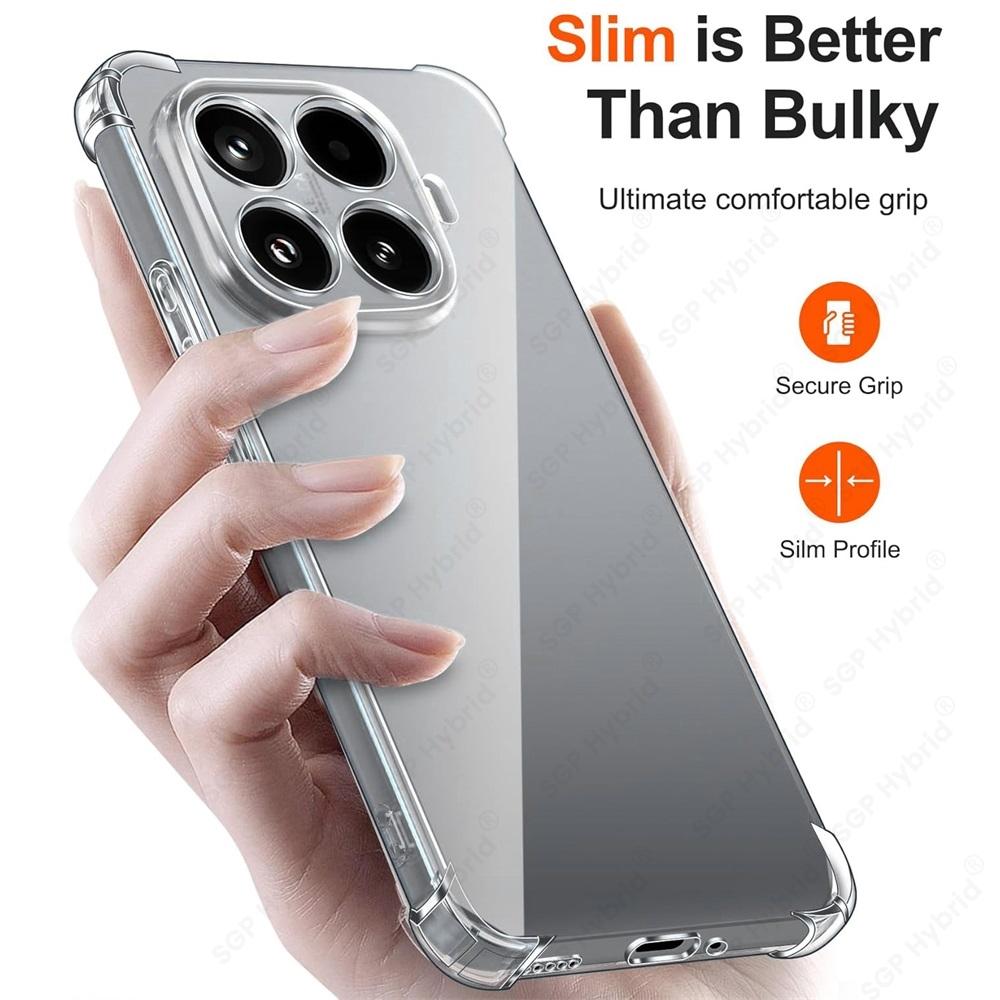 Ultra-Thin Clear Crystal Silicone Soft Case For Xiaomi15T Xiaomi 15T Pro Xiaomi15TPro 5G 2025 Camera Protection Shockproof Cover
