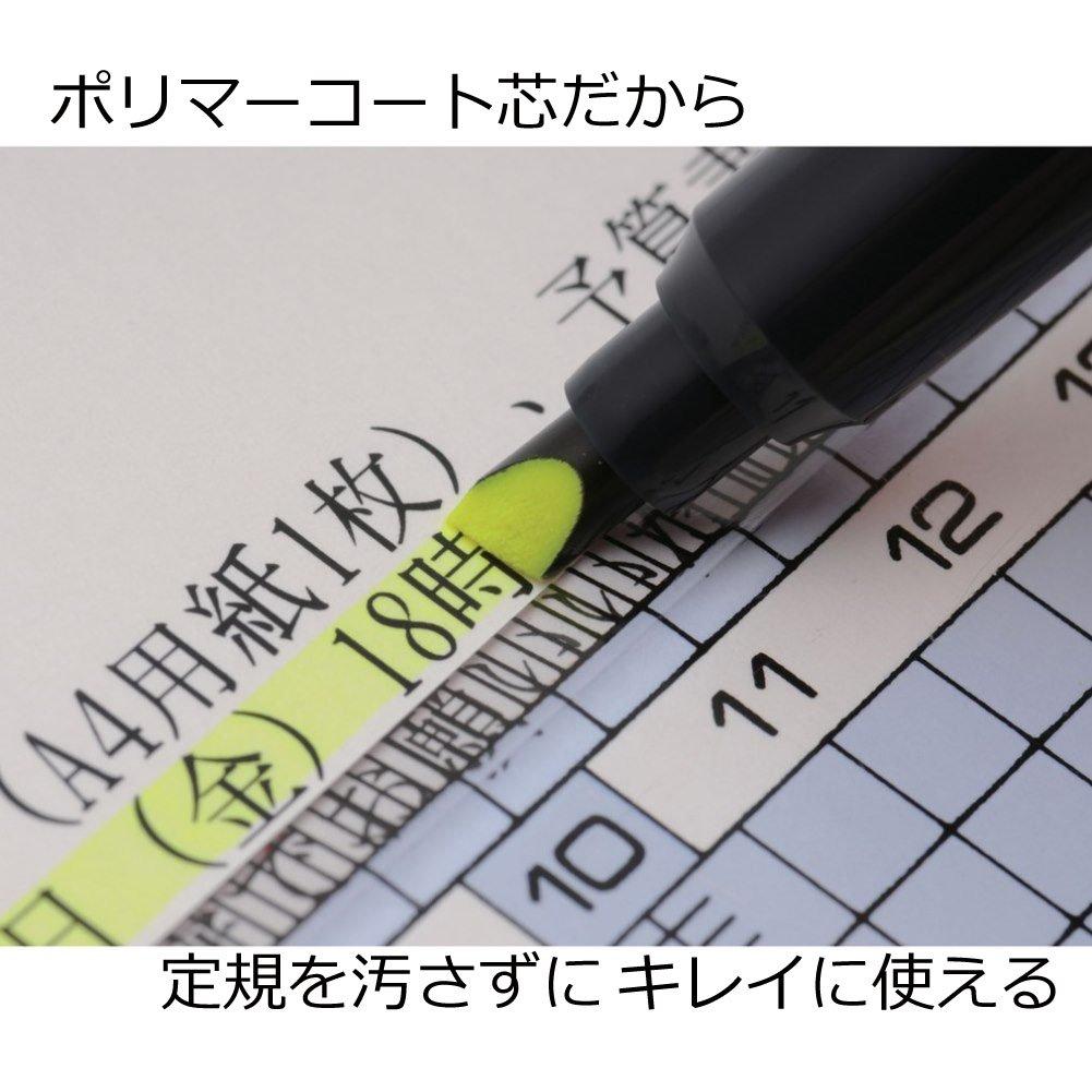 Tombow Pencil Fluorescent Kei Coat Twin Yellow Pen Polymer Coated Pen, Type, (Strong Tip! Lead), 5-Pack, GCB-511
