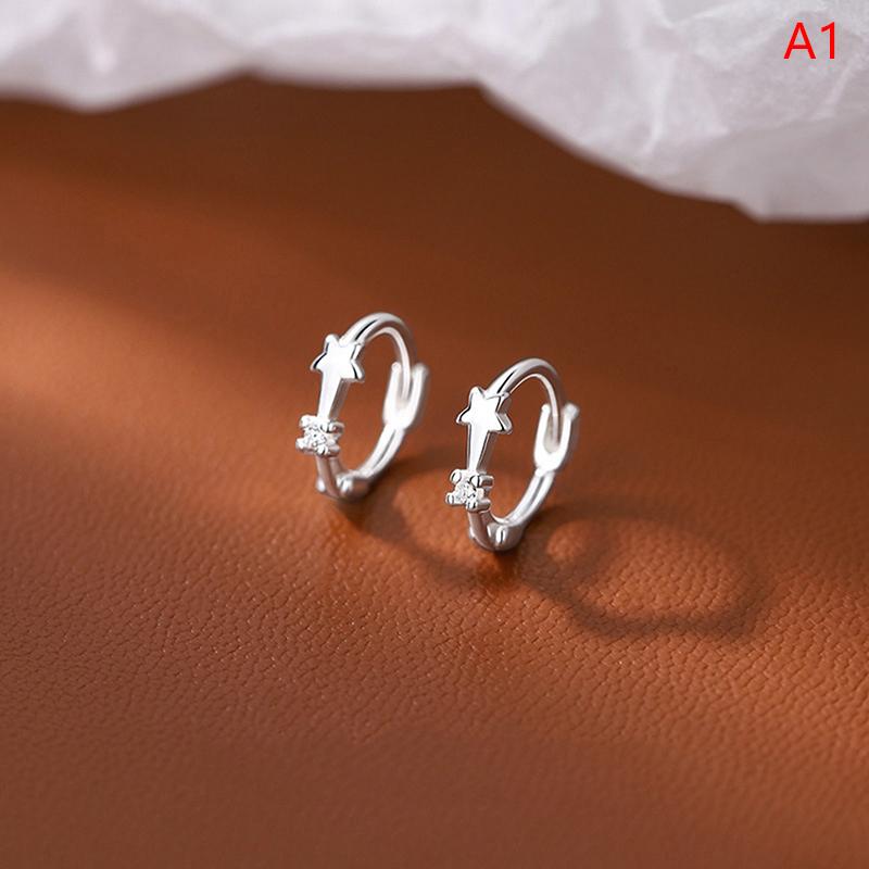 

2 шт. Мінімалістичні сережки-пусети у формі зірок, жіночі корейські пусети-спіралі для хеліксу, трагусу, хряща