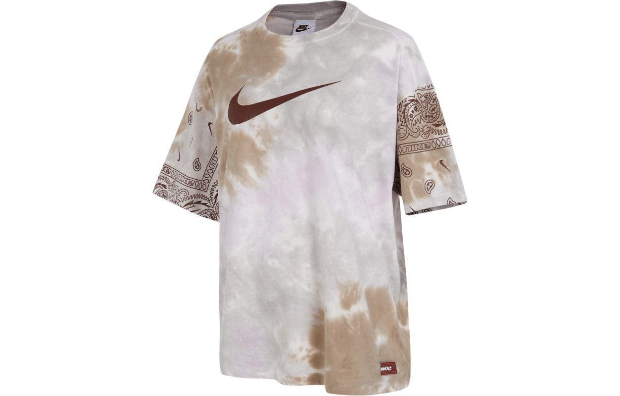 

Nike Drop Shoulder Sleeve T Shirt Women s Khaki FJ7731-030 S