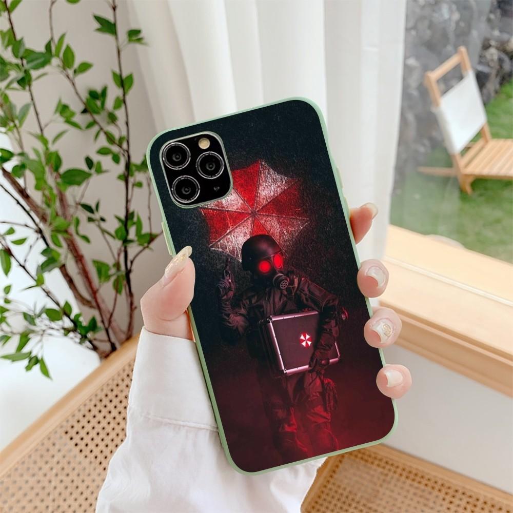 R-resident Game E-evil Phone Case For IPhone 14 11 12 13 Mini Pro Xs Max 8 7 6 6S Plus X XR Solid Candy Color Case