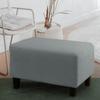 Jacquard Ottoman Stool Cover Stretch Footrest Dust Slipcover For Living Room Plush Non -Slip Chairs Protector L Xl Size Home Use Decor