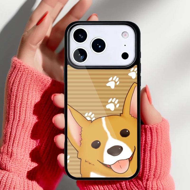 Corgi Funny Puppy Phone Case for iPhone 17 16 15 14 13 Pro Max Back Cover for 12 11 Pro Coque