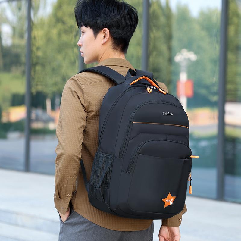 Schoolbag Backpack Men's Business Short-distance Business Travel Bag Simple Casual Multi-compartment School Bag Large Capacity Backpack Wholesale