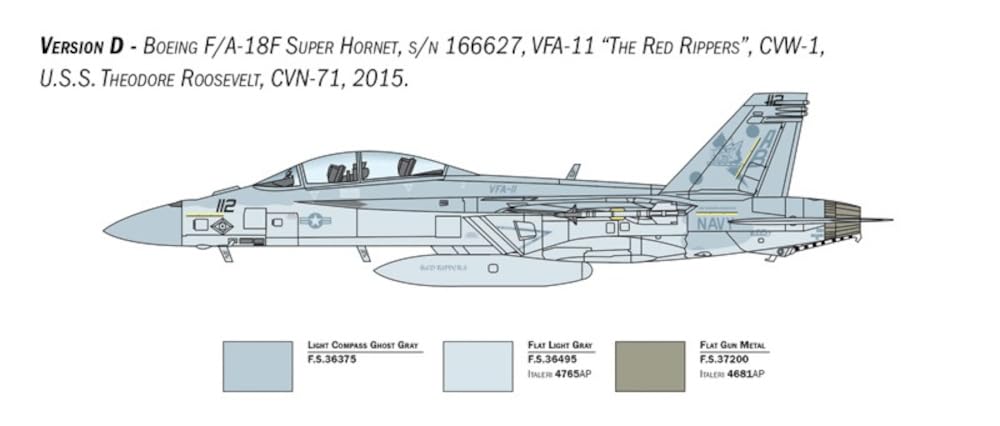 Italeri Tamiya 1/48 Airplane Series No. 2823 American F/A-18F Super Hornet US Navy Special Paint Plastic Model 38104