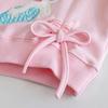 Lovely Sea-maid Themed Cotton Blend Sweatshirt For Girls Machine Washable Top Roun Neck For Daily Adventures  Pink 90-130