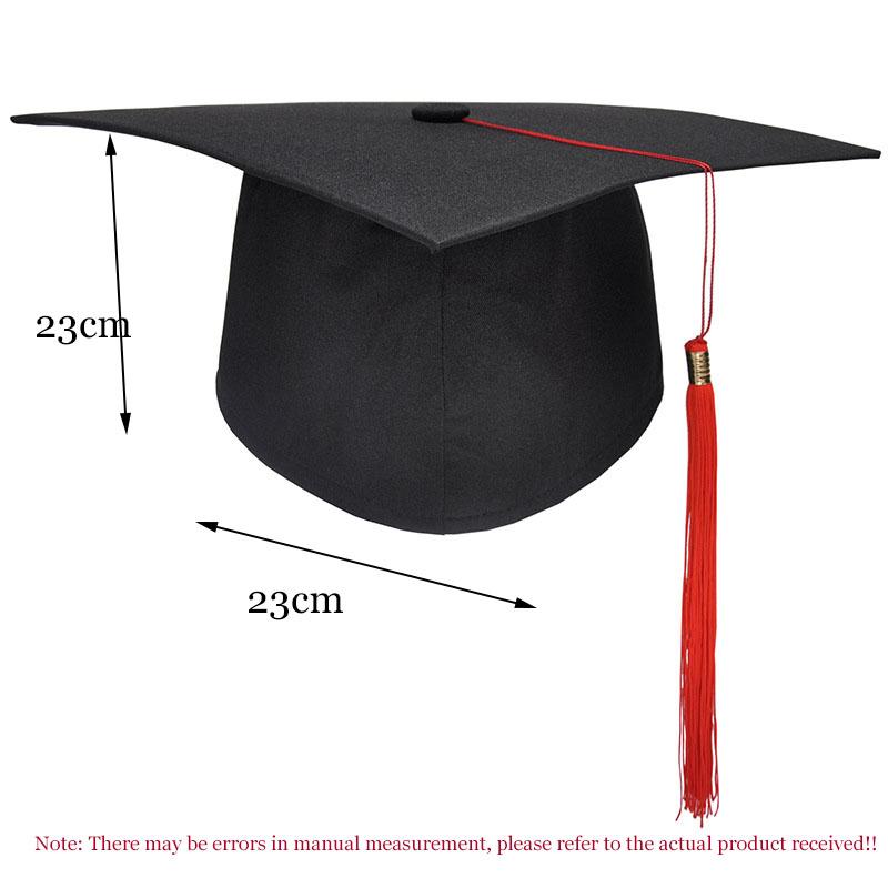 School Graduation Party Tassels Cap Mortarboard University Bachelors Master Doctor Academic Hat NEW Black Mortar Board