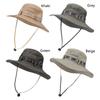 Fashion Wide Brim Men Bucket Hat Mesh Uv Protection Fisherman Hat Breathable Panama Cap Hiking Climb