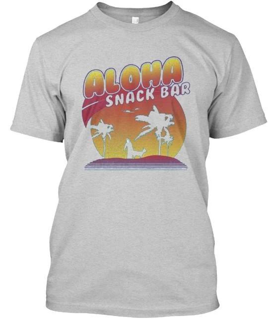 Aloha Snackbar 100% Cotton T-shirt Mens Tees Top Made in the USA T-Shirt Tee Top Unisex 4XL