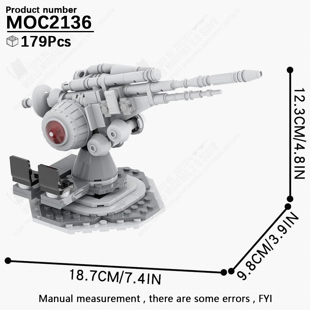 MOOXI Classic Military Space Wars Movie Weapons Gun Cannon Model MOC Bricks DIY Assembled Building Blocks Compatible Figures Toy
