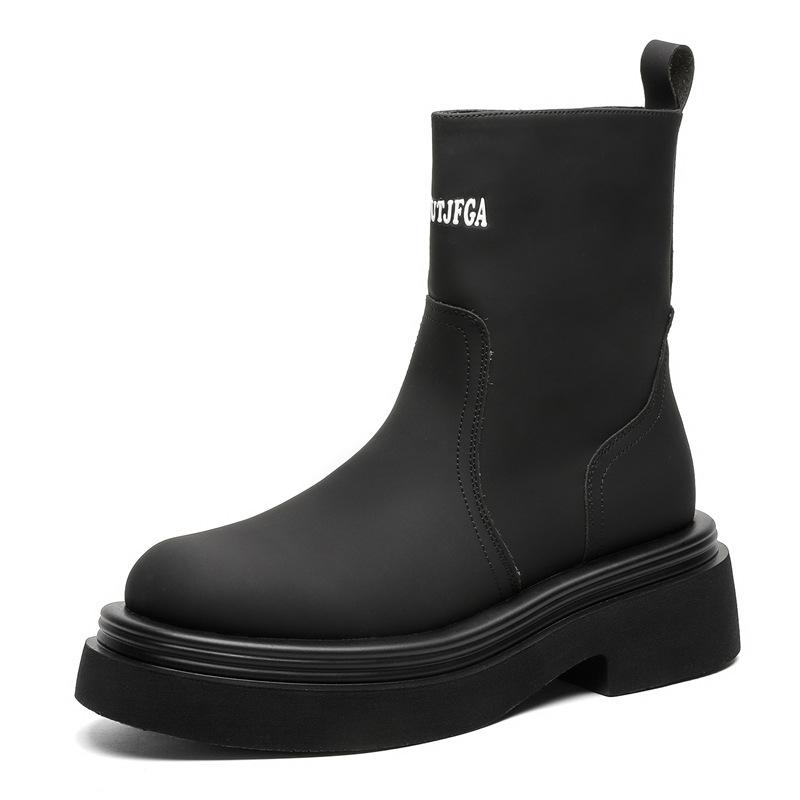 High Top Martin Boots Men's Autumn and Winter Warm Men's Shoes Socks Short Boots British Tooling Boots 5030-K