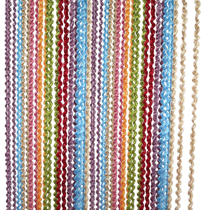 Cortina de Borlas Multicolor: Cortina de Puerta Engrosada para Decoración de Sala de Estar, Boda o Habitación Infantil