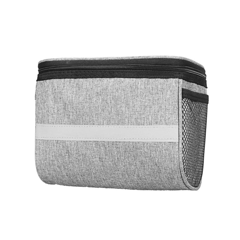 Electric Bicycle Front Handlebar Storage Bag with Phone Holder and Insulated Compartment