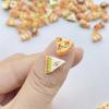 50 Pcs Cute Mini Simulated Bread, Donuts, Pizza Flat Back Resin Cabochons Scrapbooking DIY Jewelry Hairpin Craft Decoration