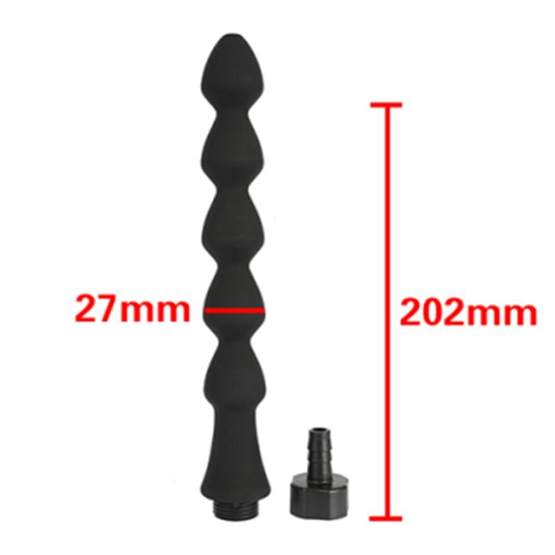 Douche Enema Kit Limpeza Silicone 3pcs Chuveiro Cabeça Mangueira Bico Ponta Botão Seringa Plug