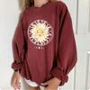 Women Casual Printing Long Sleeve Sweatshirt Pullover Tops Blouse