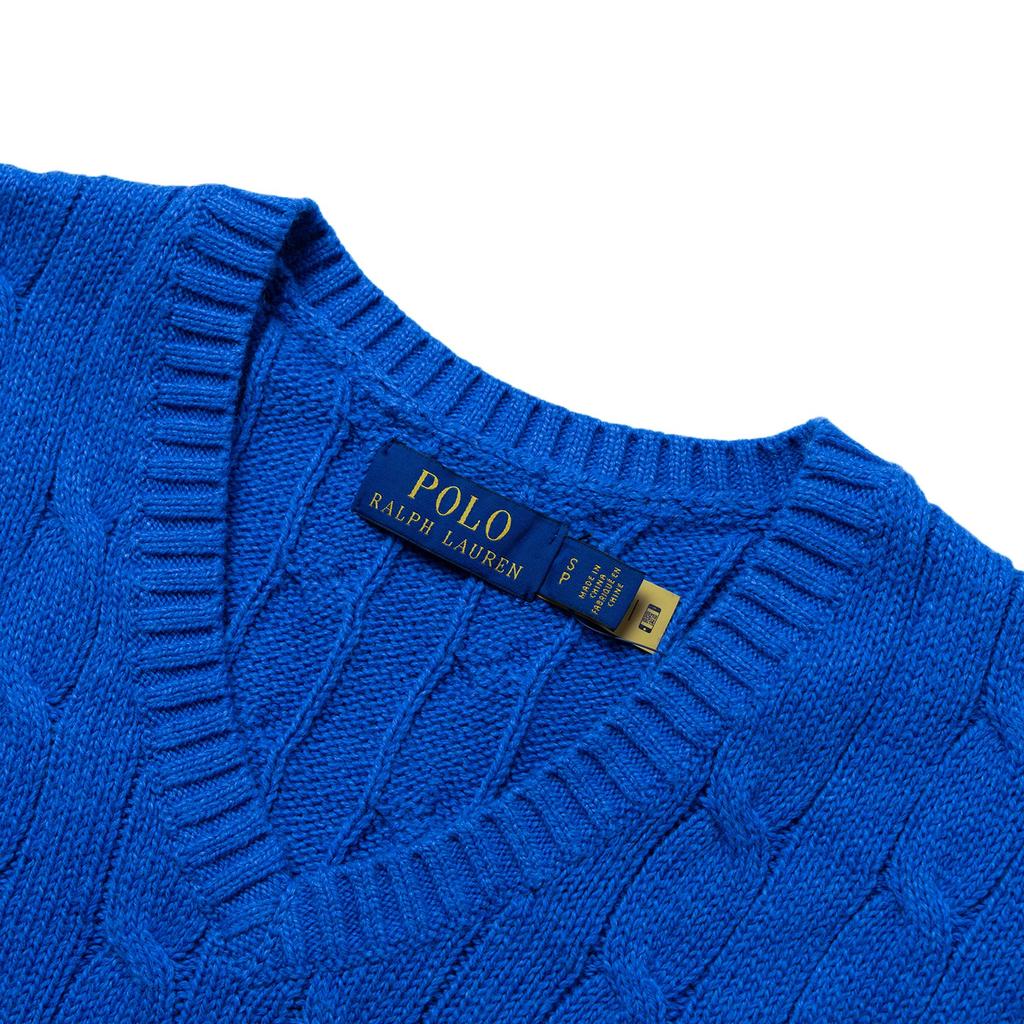 Polo Ralph Lauren Solid Color Logo Embroidered V-Neck Sleeveless Vest Men vests Blue 710860352-002