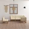 Day and Night - Day and Night 5-piece Garden Furniture Set and Solid Pine Wood Cushions