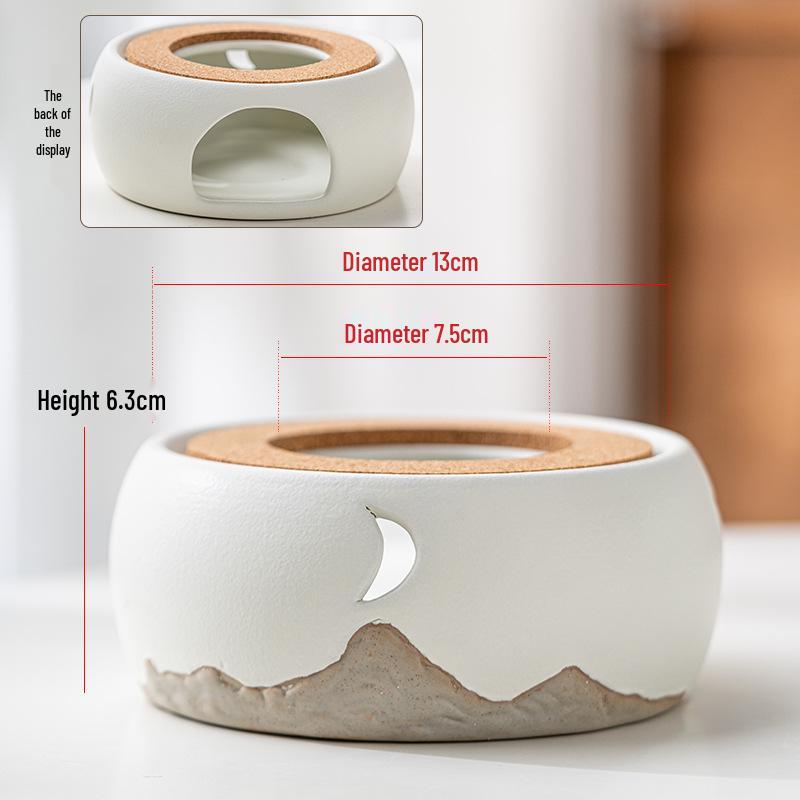 Ceramic Candle Warmer for Tea - Insulating Stove for Boiling and Warming in Home, Restaurant, or Hotel