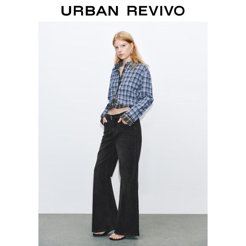 

UR 2025 Autumn Washed Belt Flared Denim Jeans 26