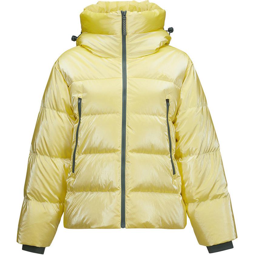 Skechers Outdoor Series Short Loose Comfortable Down Jacket Women outerwear Light-Lemon-Yellow L424W031-00TC S