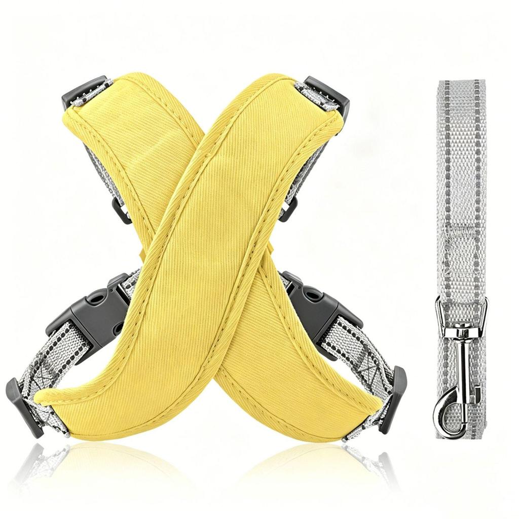 Reflective Vest-Style Anti-Pull Dog Harness with Leash for Small/Medium Pets