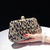 2024 Stilvolle Damen Abendtasche Luxuriöse Bestickte Pailletten Handtasche mit Oberem Griff Umhängetasche Leopardenmuster Clutch Tasche Edle Tote Tasche