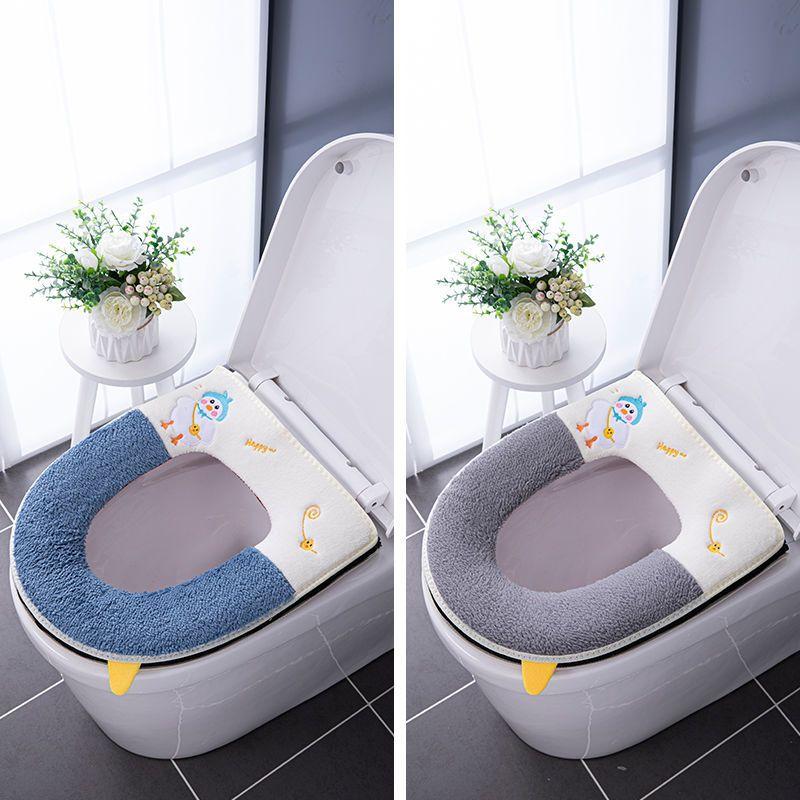 Universal Closestool Cushion Fully Enclosed Closestool Cushion Thickened Closestool Cover Cartoon Waterproof Cushion Zipper Closestool Cushion