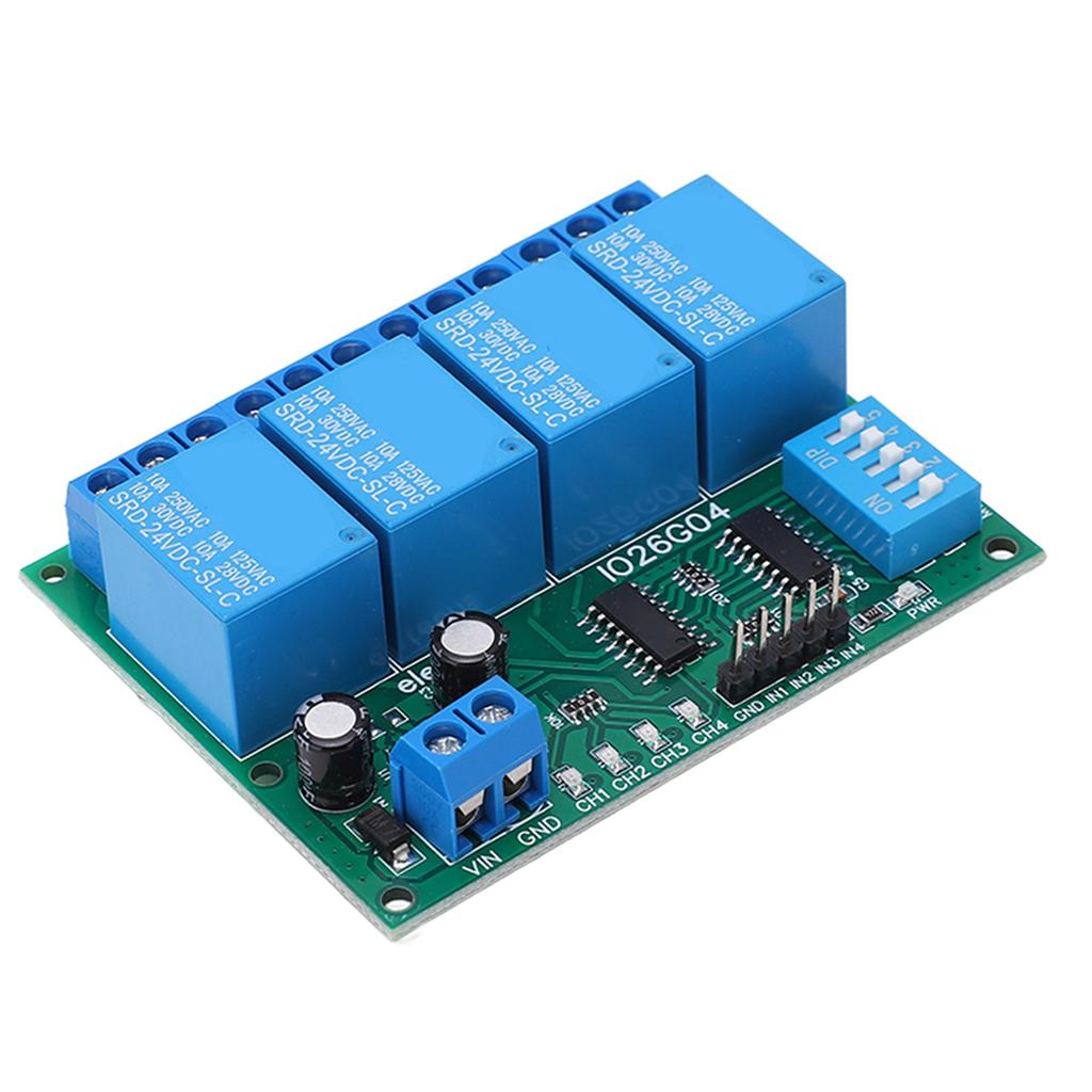Relay Module 4 Channel Control Board Switch Controller DC 24V Accessory for Electronics