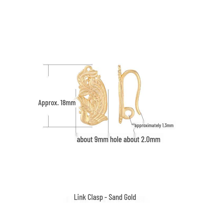 

Gold-Plated 925 Sterling Silver Phoenix Clip Button for DIY Beading & Braiding