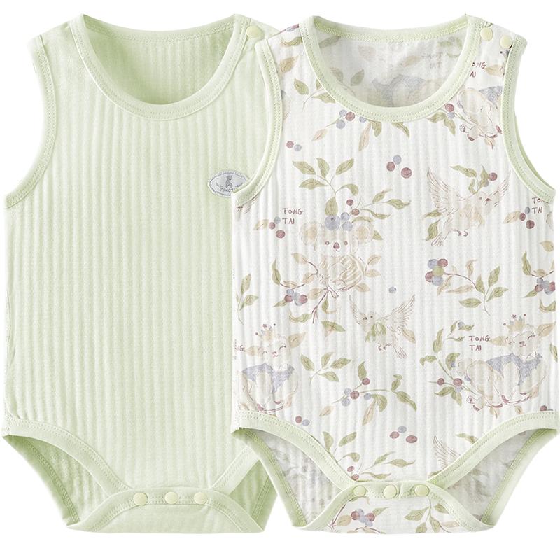 TONGTAI Baby Sleeveless Cotton Bodysuit