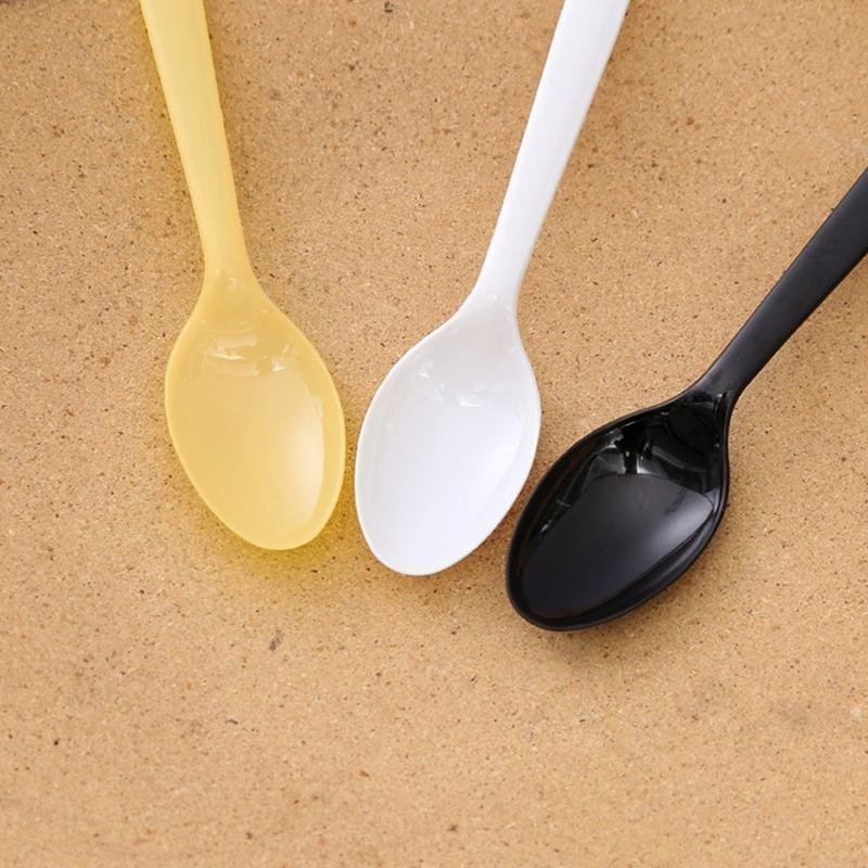 100 Stück Einweg-Plastik-Suppenlöffel Klare Teelöffel für Geburtstage und Picknicks X3UC