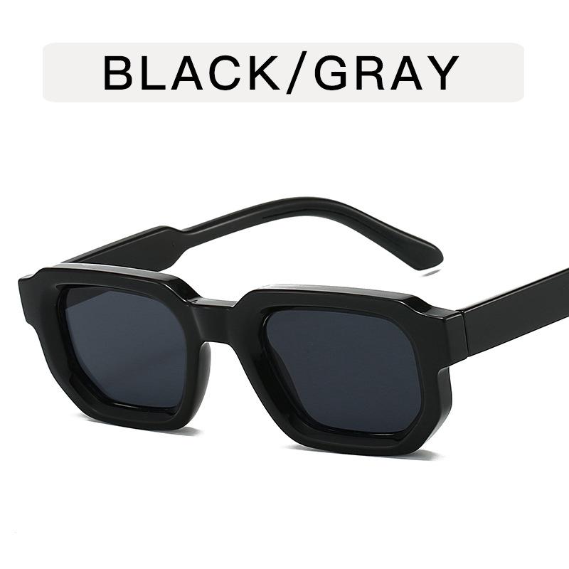 Retro Polygon Women's Sunglasses: Minimalist, High-End Square Frames