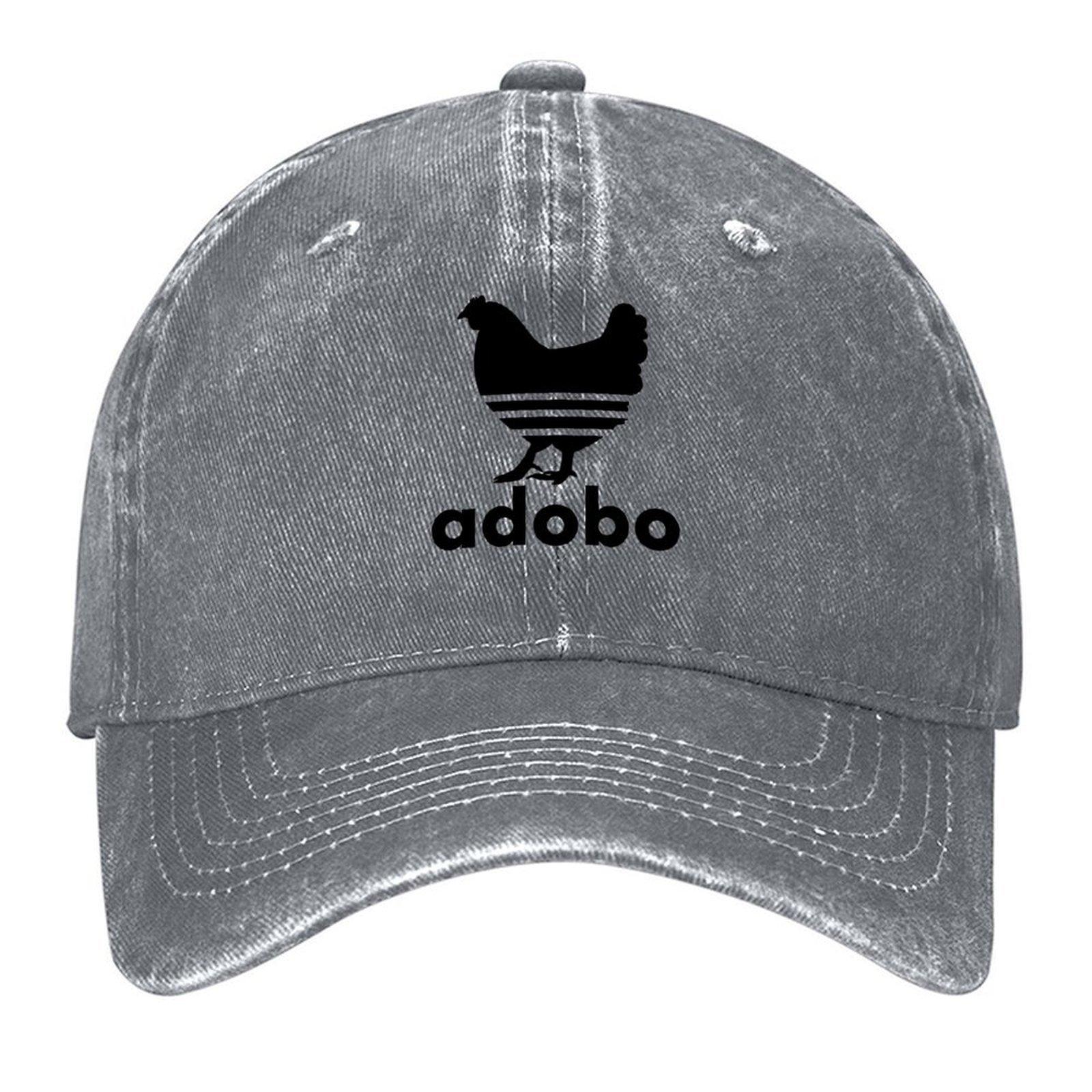 ADOBO CHICKEN FILIPINO PINOY FOOD POCKET DESIGN BLACK Baseball Cap tea Hat Horse Hat fishing hat Fishing cap Woman Hats Mens