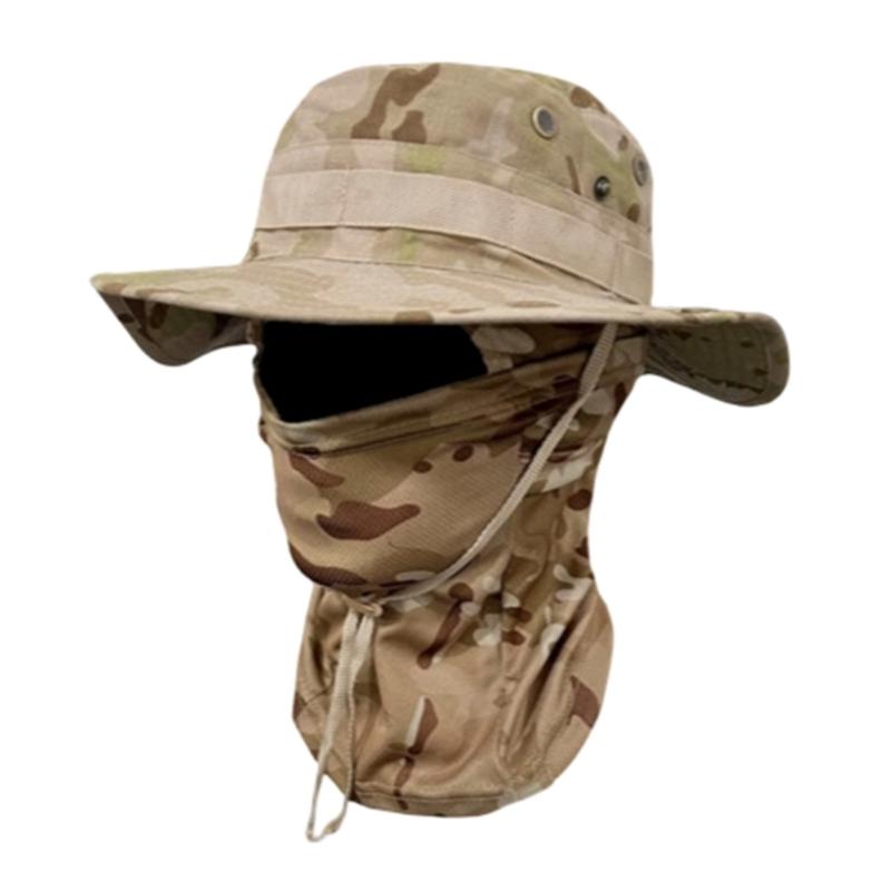 Multipurpose Unisex Sun Hat Boonie Hat Mask With Full Coveraged Against Harsh Weather During Long Excursions