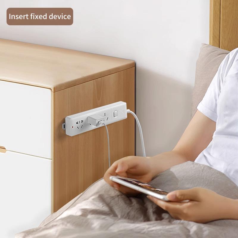 1 Pcs Wall-Mounted Plug Fixer Sticker Punch-free Home Self-Adhesive Socket Fixer Cable Wire Organizer Power Strip Holder