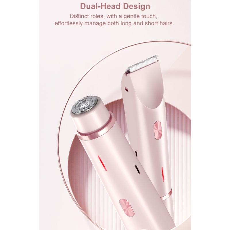 Cordless Lady Shavers With LCD Screen 2 In 1 Design Precisions Trimming Blades For Sensitives Areas Silents Personals Grooming Tool